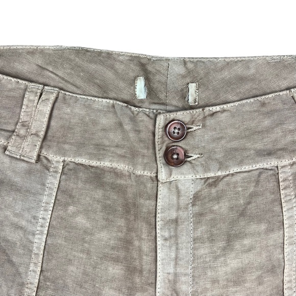 Sundance Organia lace khaki linen blend women’s pants SZ 10 - Picture 5 of 9
